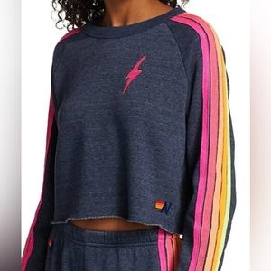 Aviator Nation crop. Neon pink, yellow, and orange. BRAND NEW!